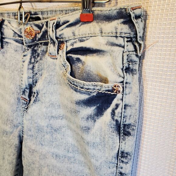 TRUE RELIGION Jennie Curvy Mid Rise Skinny Jeans Women’s Size 30 Acid Light Wash - Picture 14 of 14